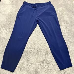 Mizzen + Main Helmsman Pants Mens 40 (Actual 38x29) Slim Blue Golf Performance